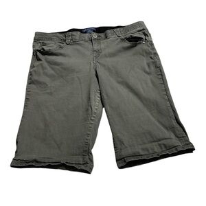 Democracy Women Green Denim Shorts Size 20w